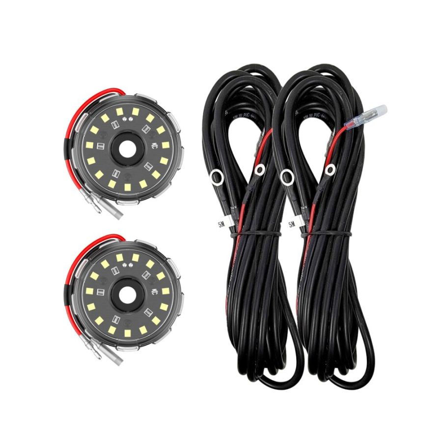 TWO-LIGHT ADD-ON CYCLONE V2 KIT-CLEAR + 5M Wire