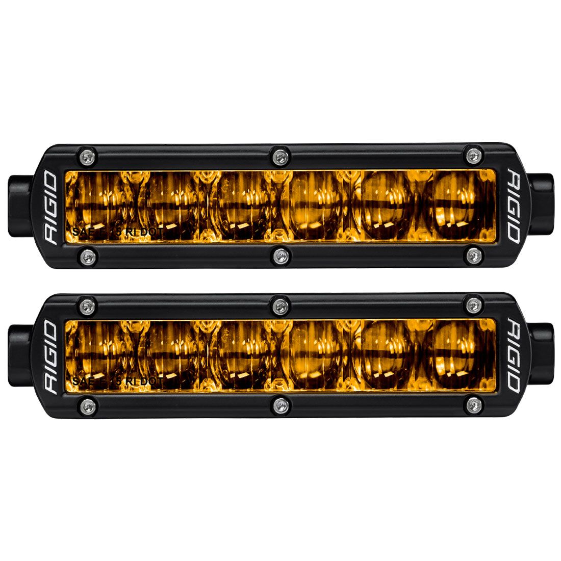 SR-Series 6 Inch SAE Fog Lights Selective Yellow - Pair