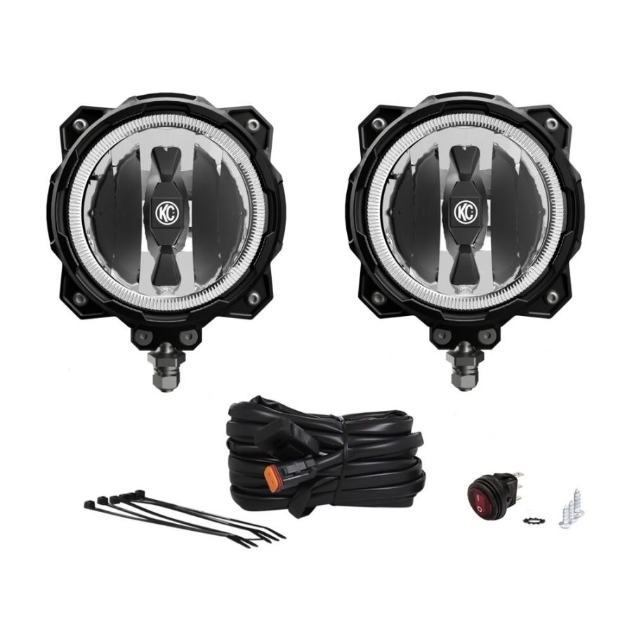 6" Pro6 Gravity LED Infinity Ring-2-Light System-20W Spot Beam